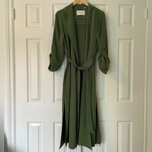 Babaton Green Cowl Neck Sheath Dress for Work